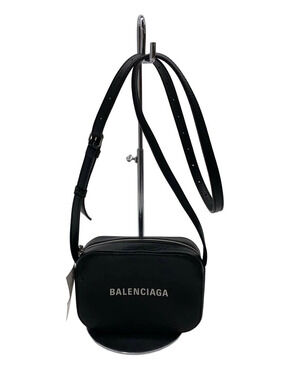 Balenciaga Camera Shoulder Bag Leather Black
